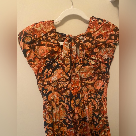By Anthropologie Printed V-Neck Babydoll Dress - Picture 7 of 7